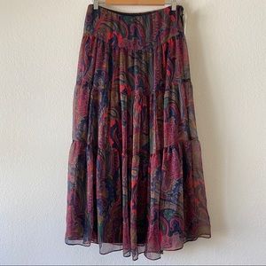 NWT RALPH LAUREN Floral Foley Maxi Skirt